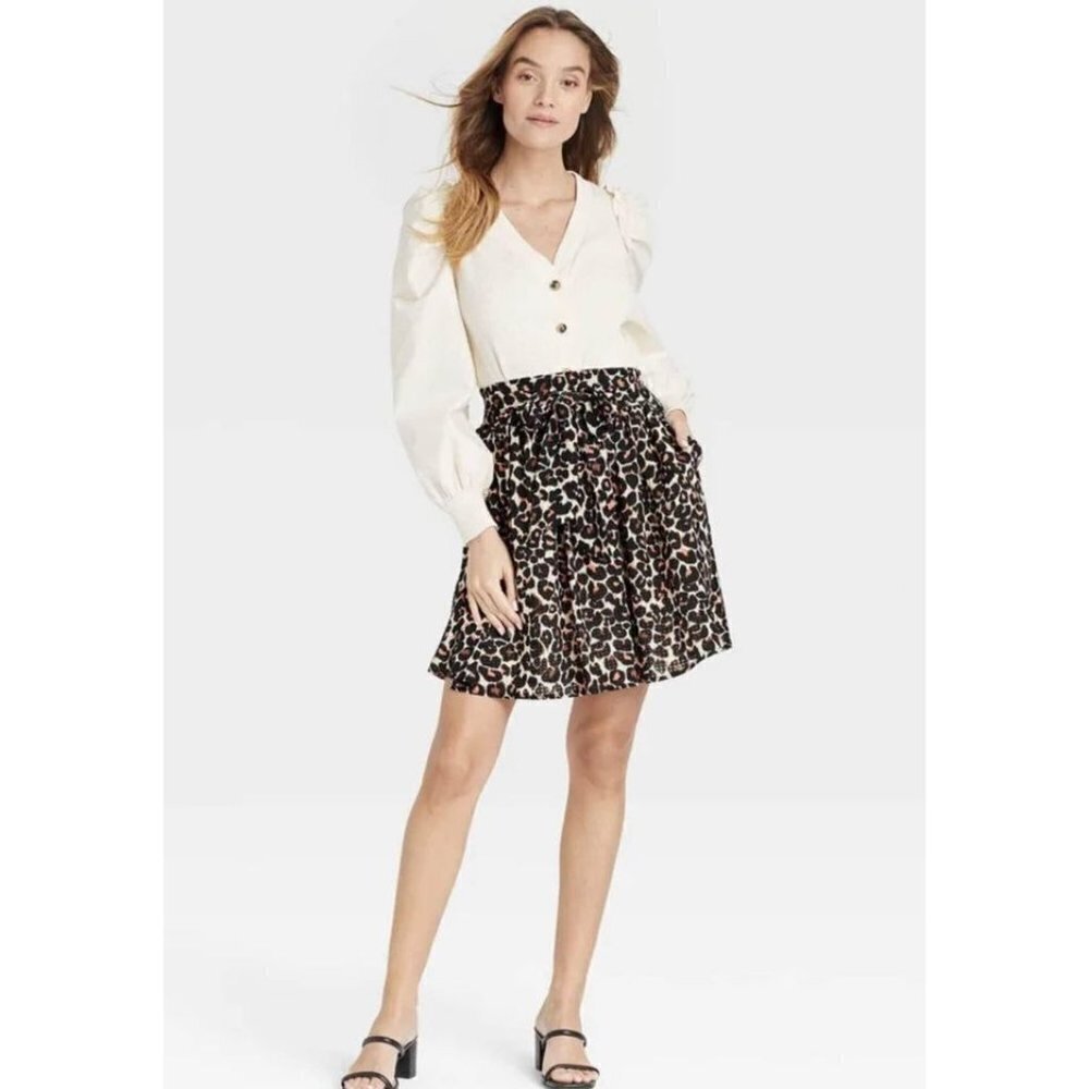Who What Where Leopard Skirt Size XXL NWT